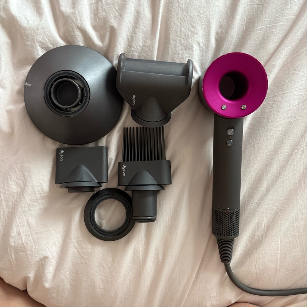 Dyson Supersonic Pink and Grey hair dryer